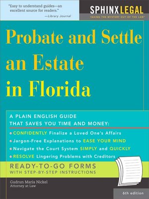 cover image of Probate and Settle an Estate in Florida, 6E